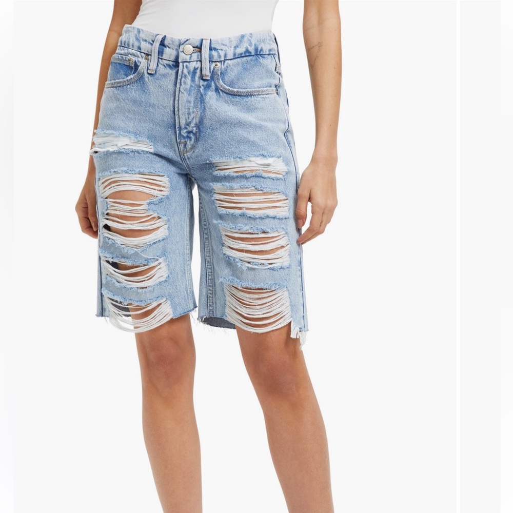Good American Good '90s High Waist Bermuda Shorts